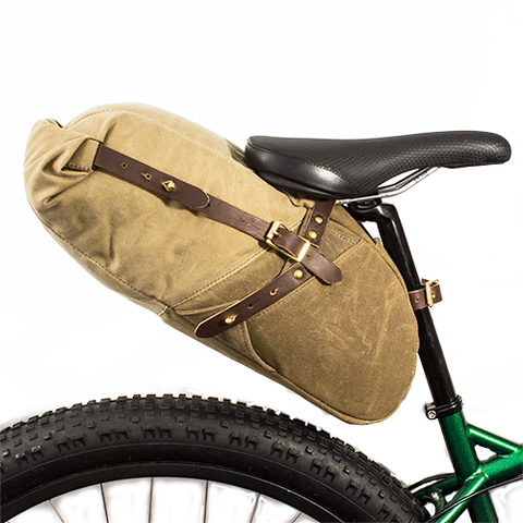 This made in the USA bike bag has the ability to expand or retract depending on how much you need to carry.