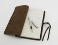 Traditional handcrafted premium leather journal with high quality craft paper, and paper can be replaced with the solid brass paper attachments.